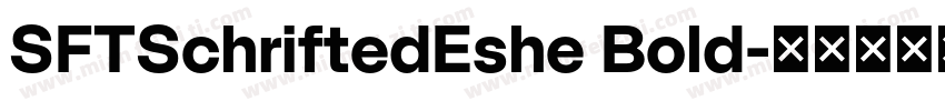 SFTSchriftedEshe Bold字体转换